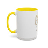 GMP Gold Accent Coffee Mug – "God Money Power" Inspirational Ceramic Cup