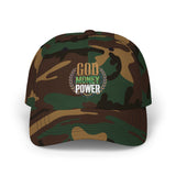 God Money Power -Dad Cap — Embroidered Religious Faith & Prosperity Baseball Hat