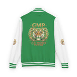 Tiger Crest Letterman Jacket — GMP "Good Money Power" Red & White Varsity