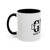 GMP "God Money Power" Accent Coffee Mug — Bold Black Scripture-Inspired Design (11/15oz)