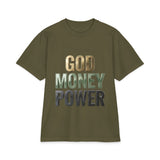 God Money Power T‑Shirt — Bold Faith & Hustle Graphic Tee