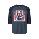 Patriotic Bandana Portrait Raglan Shirt — "Cash Money Power" Graphic