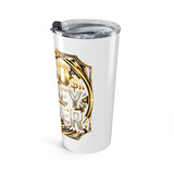 20oz Tumbler — "God Money Power" Gold Halo Inspirational Travel Mug