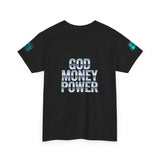 God Money Power Tee — Retro Neon Graphic T-Shirt
