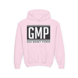 GMP Youth Hoodie — 'God Money Power' Bold Logo Pullover
