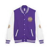 Tiger Crest Letterman Jacket — GMP "Good Money Power" Red & White Varsity