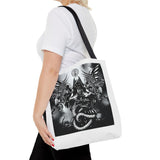 Angel Of Death Gothic Angel & Serpent Art Tote Bag – Dark Mystic Graphic Carryall