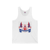 Patriotic 'God, Money, Power' Tank Top — American Flag Angel Graphic