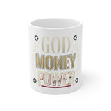 God Money Power Mug — Inspirational Faith & Prosperity Coffee Cup