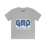 Kids Tee — GMP (God Money Power) Christian Faith Youth T‑Shirt, Inspirational Religious Graphic