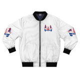 God Money Power Bomber Jacket — Patriotic Religious Graphic Jacket