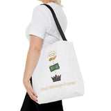 God • Money • Power Tote Bag — Faith-Inspired Money Crown Design
