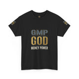 GMP GOD Money Power T-Shirt — Bold Gold Logo Tee