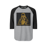 Raglan Shirt — “I God Money Power” Vintage Gold Graphic