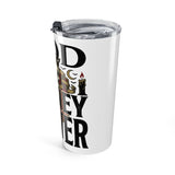 20oz Skull Crown Tumbler — God Money Power Insulated Travel Cup