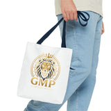 Lion Crest Tote Bag — GMP Gold Emblem Canvas Tote