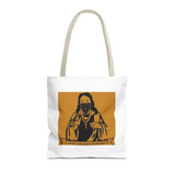 Religious Graphic Tote Bag — "God Money Power" Spiritual Streetwear Tote