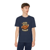 Youth Pumpkin Power Tee - "God Money Power" Halloween Graphic Shirt