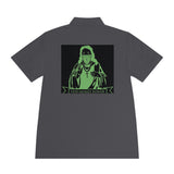 Religious Streetwear Polo — 'God Money Power' Neon Graphic
