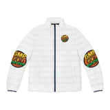 Puffer Jacket — "GMP God Money Power" Graphic Winter Coat