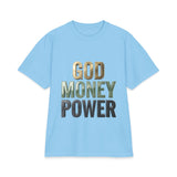 God Money Power T‑Shirt — Bold Faith & Hustle Graphic Tee