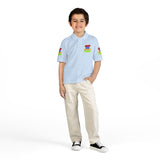 Youth Polo Shirt — Colorful "Camp Gov Summer Power" Logo Tee