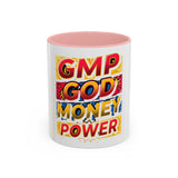 Coffee Mug — GMP: God Money Power Bold Typography Accent Mug