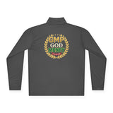 Quarter-Zip Pullover — "GMP God Money Power" Laurel Logo
