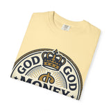 God Money Power T-Shirt — Crown Emblem Graphic Tee (God • Money • Power)