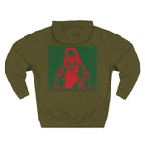 Hoodie — Red & Green Saint Graphic Pullover