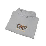 GMP Logo Hoodie — Classic White Pullover with Subtle Gold Accent