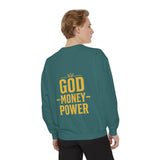 GMP "God Money Power" Sweatshirt — Gold Foil Graphic Crewneck