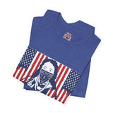 God Money Power Tee — Patriotic Bandana Saint Graphic T-Shirt