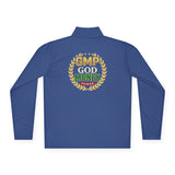 Quarter-Zip Pullover — "GMP God Money Power" Laurel Logo