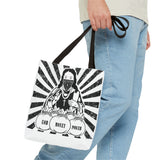 Iconic Madonna Tote Bag — 'God Money Power' Graphic All-Over Print