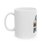 Ceramic Mug — "God Money Power" Inspirational Coffee Cup