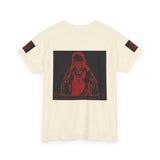 Graphic Tee - Red Mystic Hooded Figure Streetwear