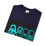 God Money Power T-Shirt — Retro Neon Faith & Hustle Graphic Tee