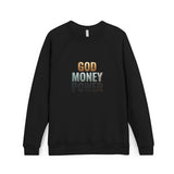 God Money Power Sweatshirt — Inspirational Graphic Raglan Crewneck