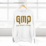 GMP Hoodie — "God Money Power" Bold Gold Graphic Fleece Pullover