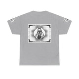 Graphic Tee — “God Money Power” Retro Stencil Jesus Streetwear T‑Shirt