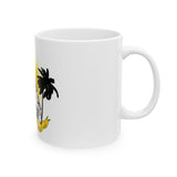 Religious Rebel Ceramic Mug — “God Honey Power” Sun & Palm Graphic (11oz/15oz)