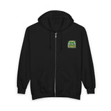 Money Power Zip Hoodie — Graphic Green Explosion Full‑Zip Sweatshirt