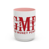 Accent Coffee Mug — G.M.P. (Good Money Power) Red Logo Ceramic Mug