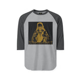 Raglan Shirt — “I God Money Power” Vintage Gold Graphic