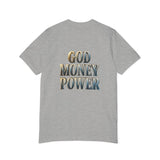 God Money Power T-Shirt — Graphic Jesus Dollar Bandana Design
