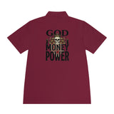 God Money Power- Skull Graphic Polo Shirt
