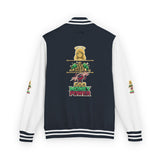 Letterman Jacket — 'No Money No Power' Retro Graphic Varsity Jacket