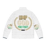 Money Power Puffer Jacket — GMP GOD Logo Men’s Puffer