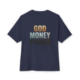 God Money Power Tee — Graphic Oversized Boxy Shirt